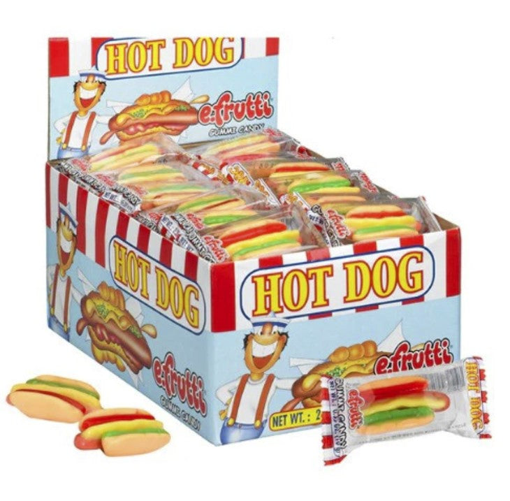 EFRUTTI GUMMI COUNTER DISPLAY HOT DOG 8/60/.32 OZ