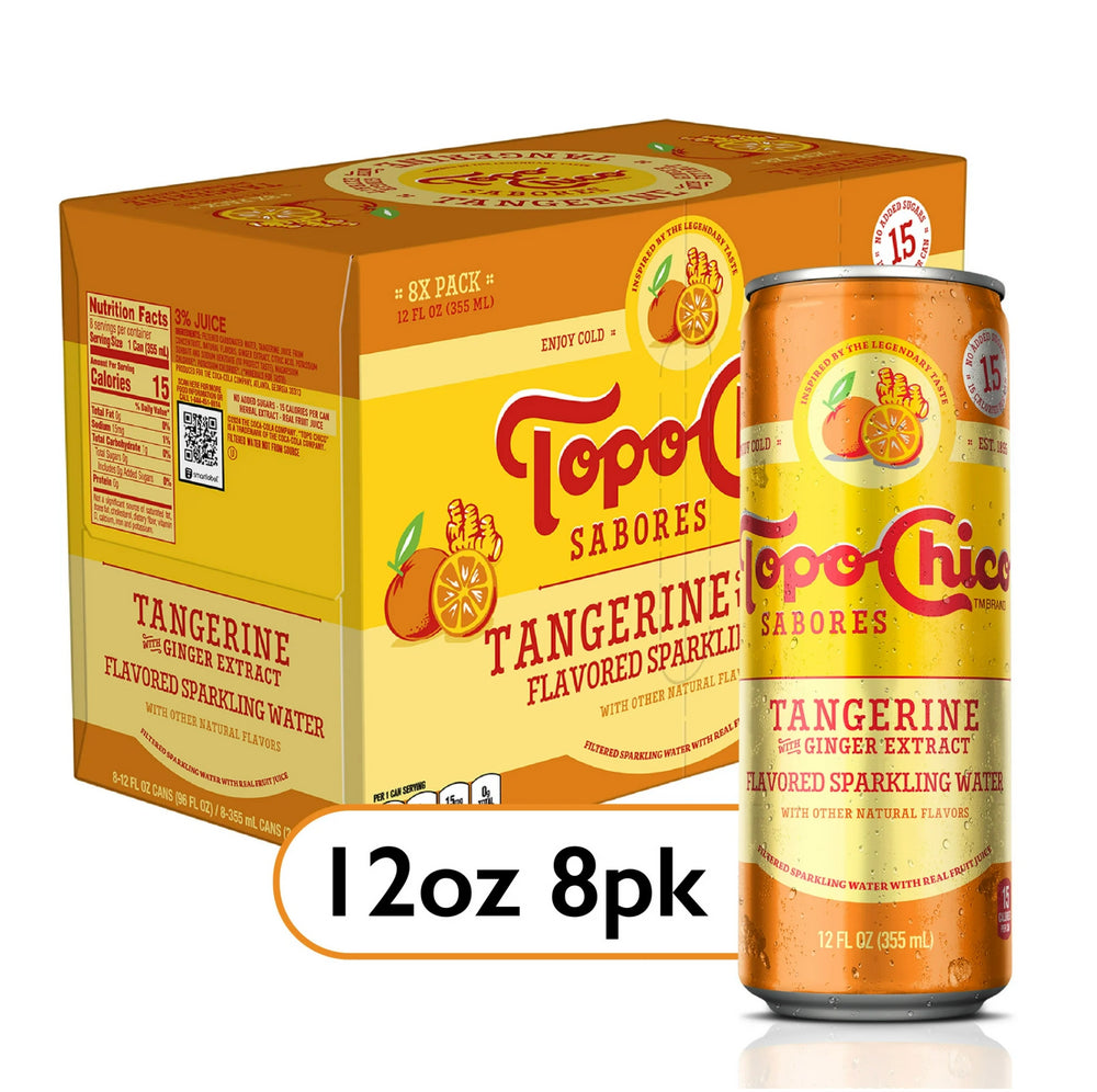 REFRESCO TOPO-CHICO SABORES MANDARINA/ JENGIBRE 8/12oz