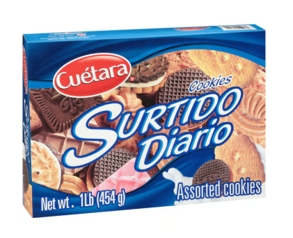 CUETARA SURTIDO DIARIO ASSORTED COOKIES 12/1LB