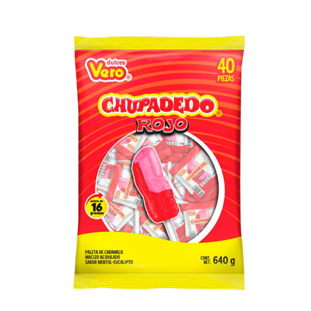 VERO CHUPADEDO ROJO 24/640GR