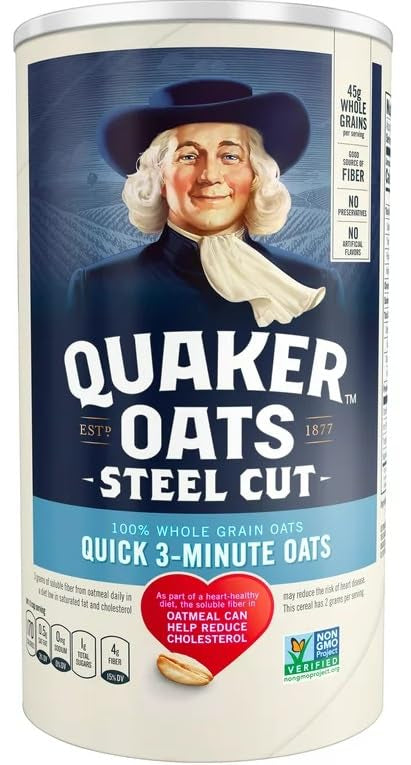 QUAKER STEEL CUT QUICK 3-MIN OATS 12/ 25oz