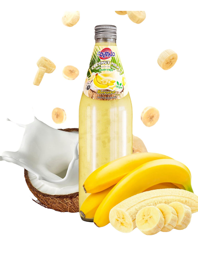 COLATINO COCONUT MILK DRINK WITH NATA DE COCO (BANNANA) 12/490ML