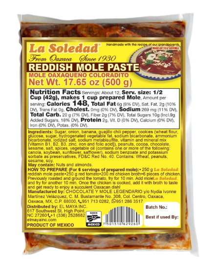 LA SOLEDAD MOLE COLORADITO 20/ 500gr