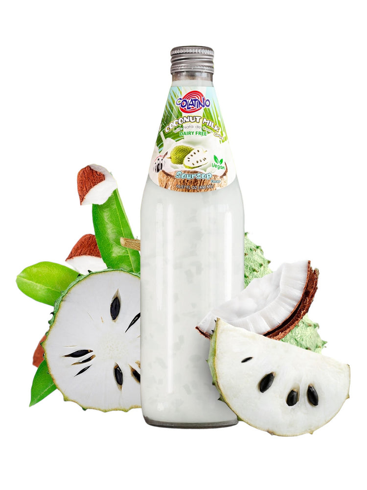 COLATINO COCONUT MILK DRINK WITH NATA DE COCO (GUANABANA) 12/490ML