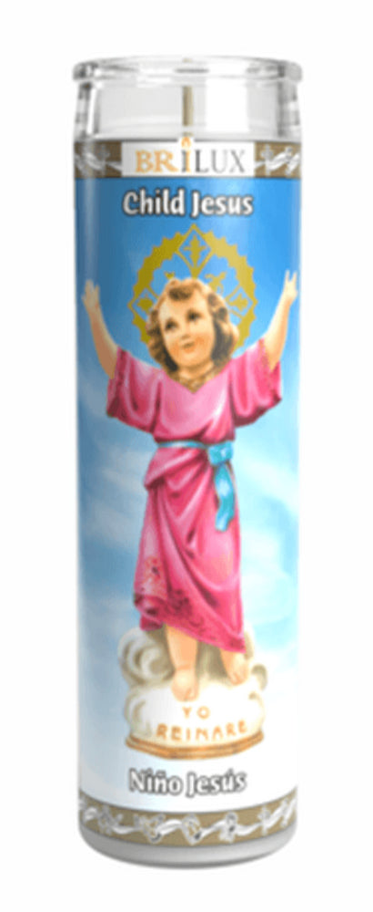 VELADORA BRILUX DIVINO NIÑO JESUS - BLANCA 12/1