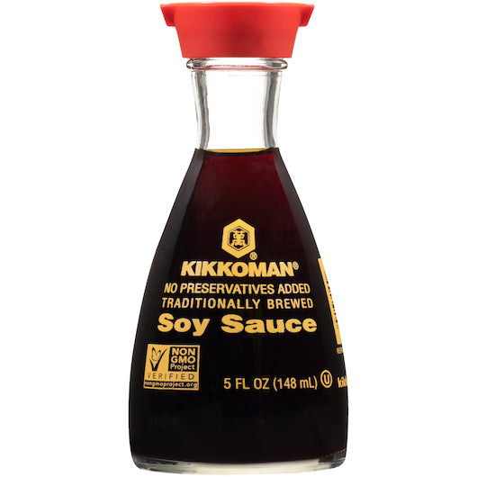 KIKKOMAN DISPENSER SOY SAUCE BULK, 12/148ml