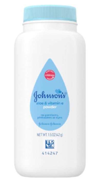 JOHNSONS BABY POWDER ALOE & VITAMIN E 8/3/15oz