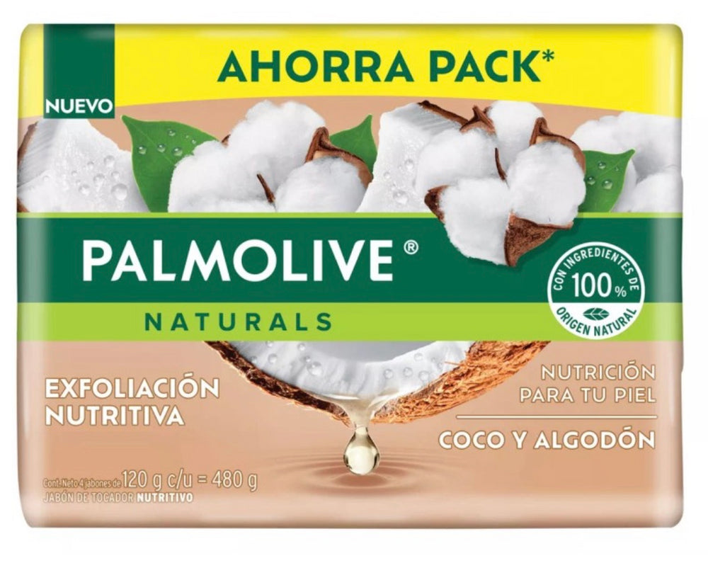 JABON PALMOLIVE COCO Y ALGODON 18/ 4 / 120GR