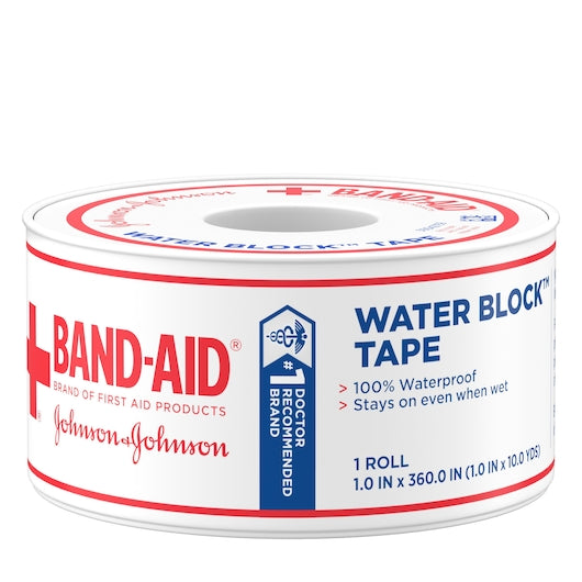JOHNSON & JOHNSON BANDAID WATERPROOF TAPE BANDAGES 4/6/1ct