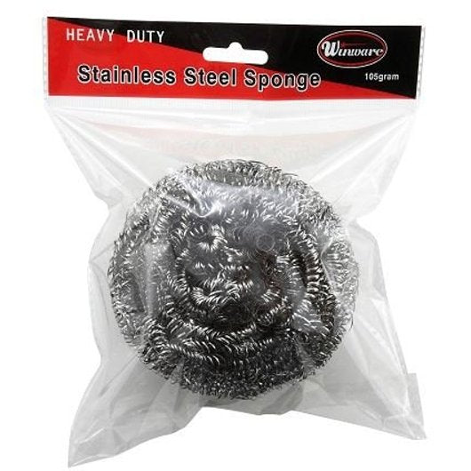 WINCO STAINLESS STEEL SCRUBBING SPONGE, 1/12/50g
