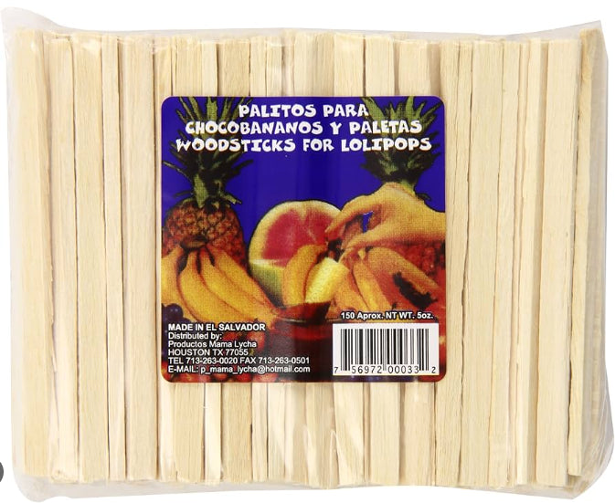 MAMA LYCHA PALITOS PARA CHOCOBANANOS & PALETAS 24/150ct