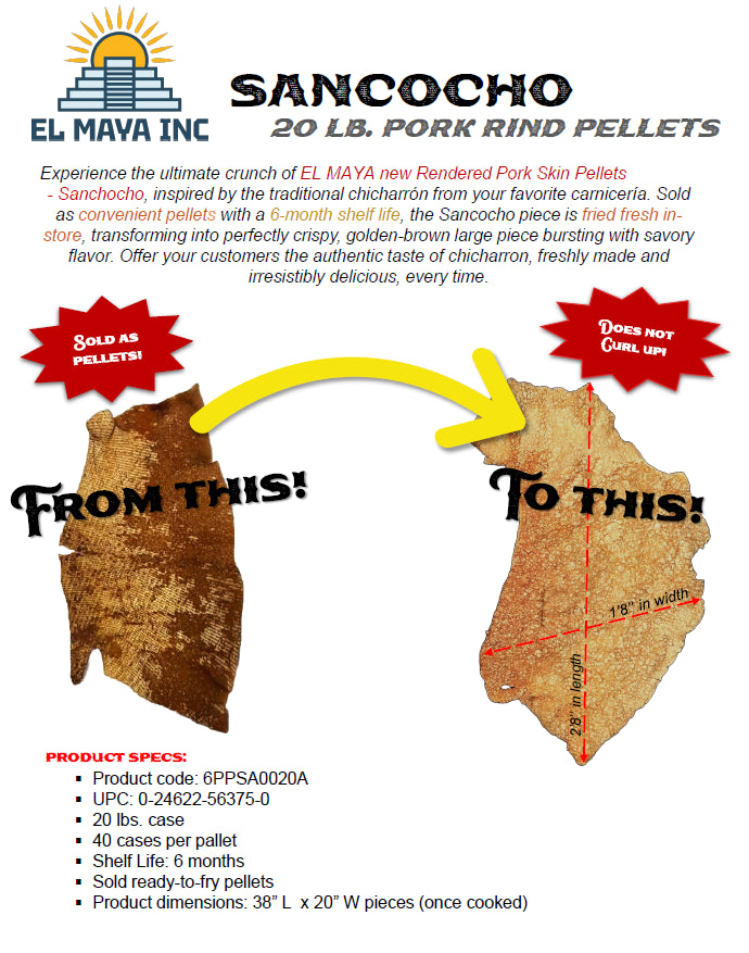 20 LB. EL MAYA SANCOCHO DELGADO  PELLETS