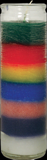 VELADORA 7 COLORES WAX 12/1