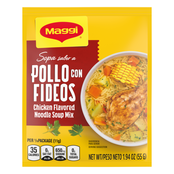 SOPA MAGGI POLLO CON FIDEOS 12/12pc (55g)