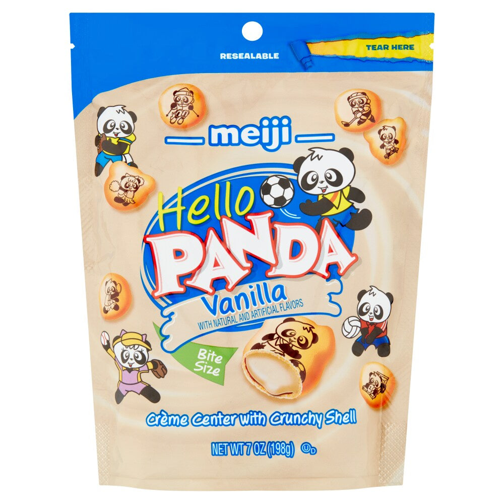 MEIJI HELLO PANDA VANILLA CREAM FILLED BITE SIZE COOKIE 6/7oz