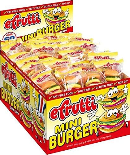 EFRUTTI GUMMI COUNTER DISPLAY MINI BURGER 60 PCS
