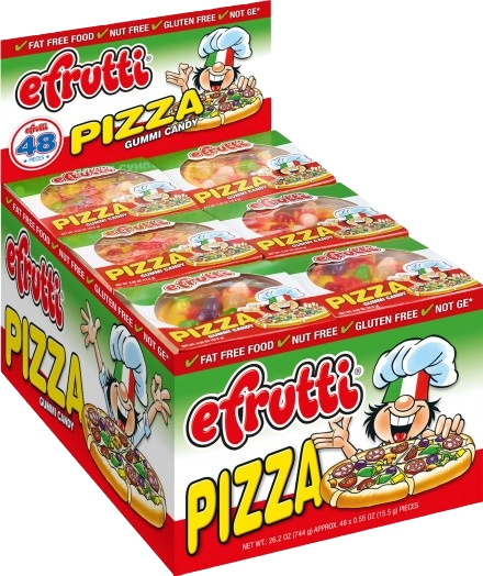 EFRUTTI GUMMI COUNTER DISPLAY PIZZA 48 PCS