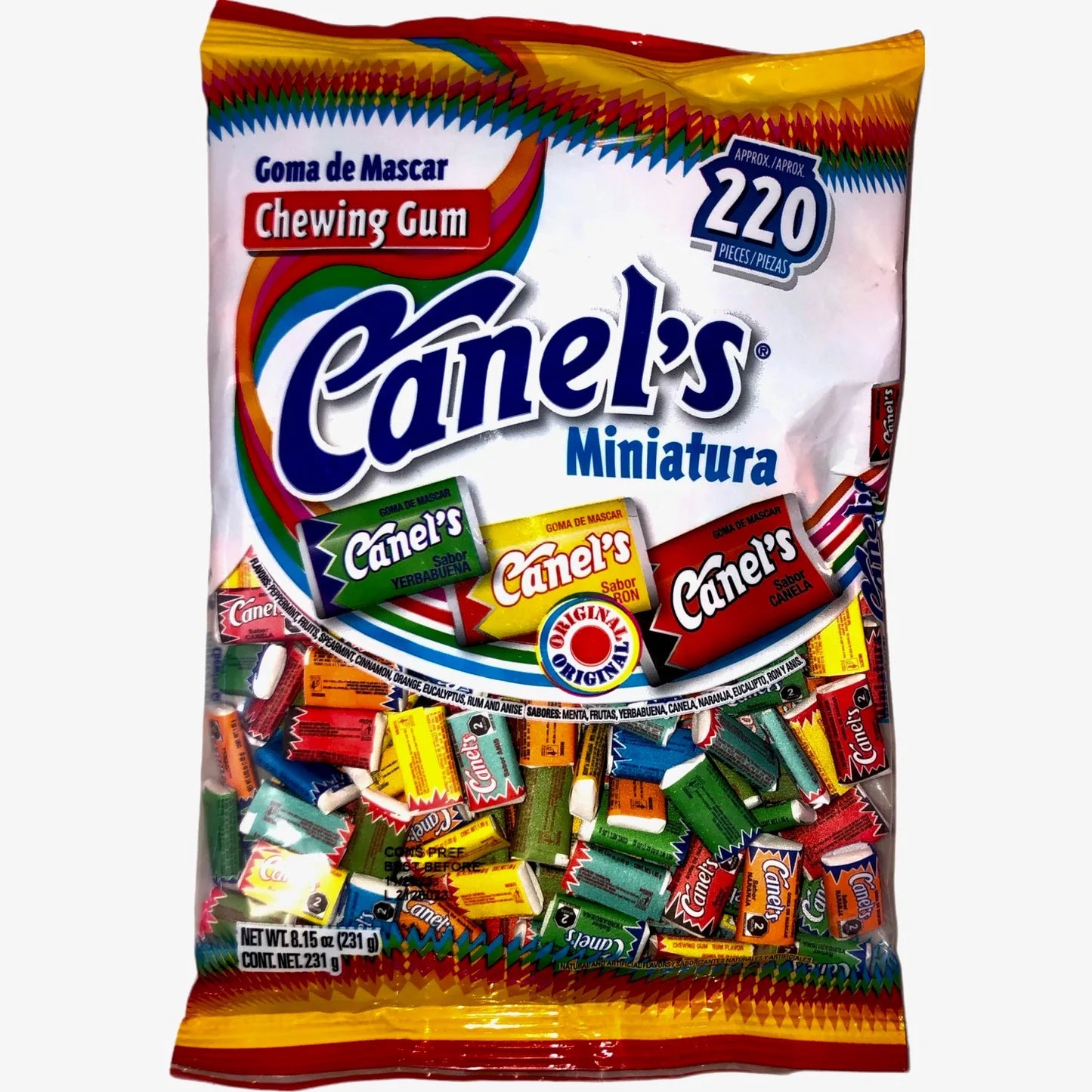 CANELS MINIATURE CHEWING GUM 220 PCS