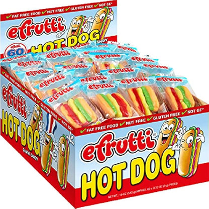 EFRUTTI GUMMI COUNTER DISPLAY HOT DOG 60 PCS