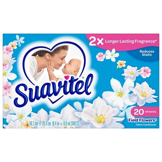 SUAVITEL DRYER SHEETS FIELD FLOWER 15/ 20ea