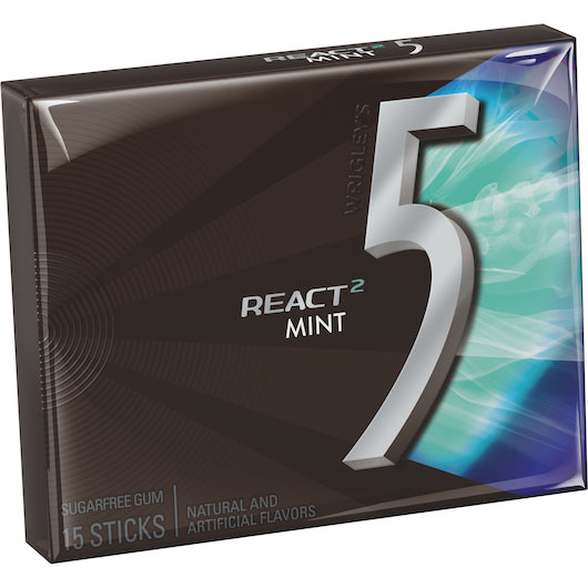 FIVE REACT MINT GUM, 12/10/15pc