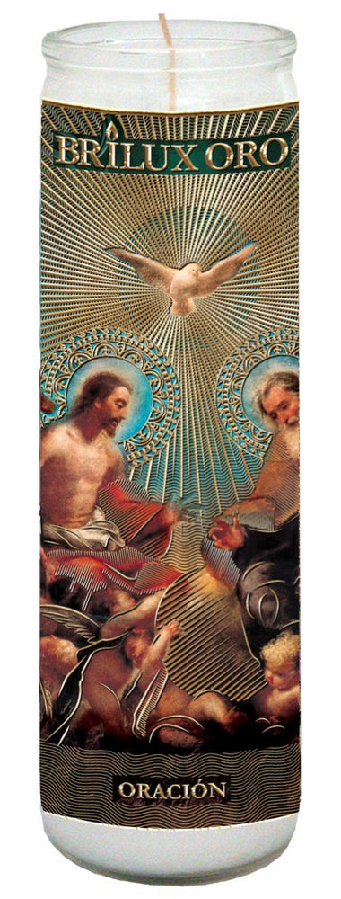 VELADORA BRILUX ORO ORACION BLANCA 12/1