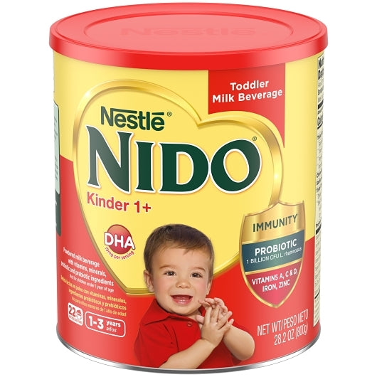 NIDO KINDER 1+ IMMUNE SUPPORT MILK-POWDER TODDLER FORMULA CAN 12/ 28.1oz