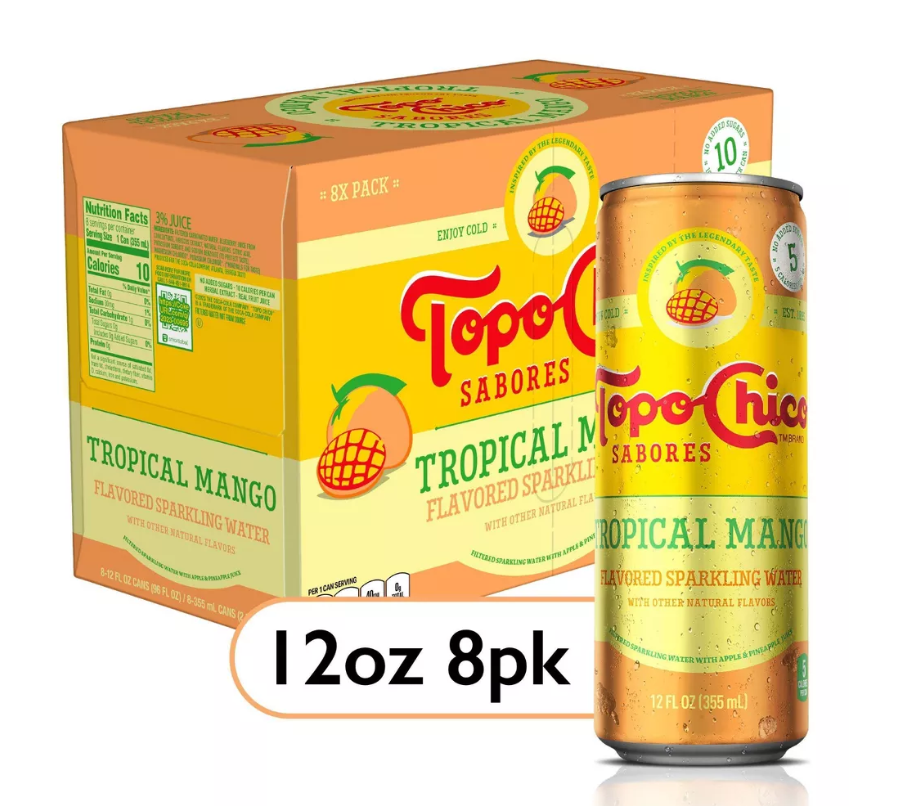 REFRESCO TOPO-CHICO SABORES TOPICAL MANGO 1/8PK/ 12oz