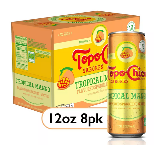 REFRESCO TOPO-CHICO SABORES TOPICAL MANGO 1/8PK/ 12oz