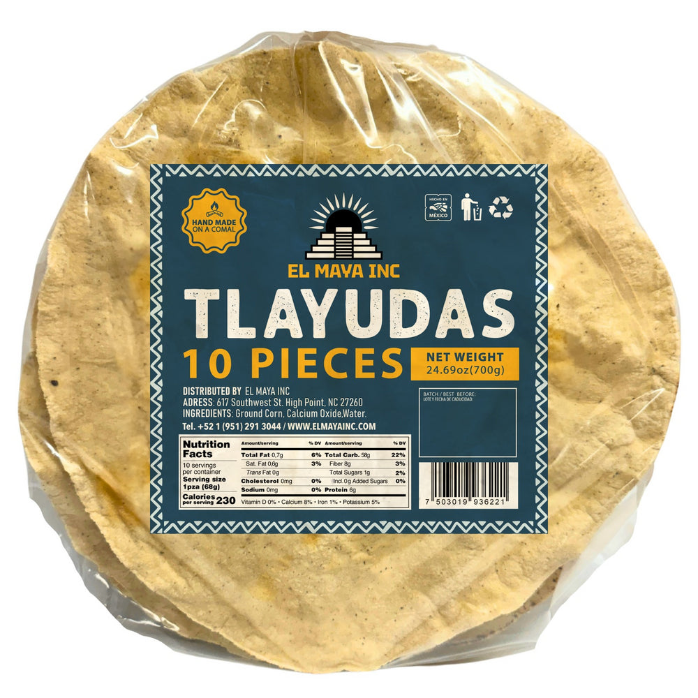 EL MAYA TLAYUDAS TRADICIONALES TOSTADAS 4/12pcs