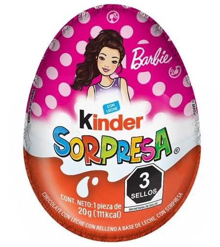 KINDER SORPRESA BARBIE 12/8pc