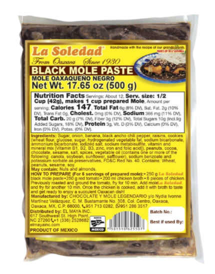 LA SOLEDAD MOLE NEGRO 20/500gr