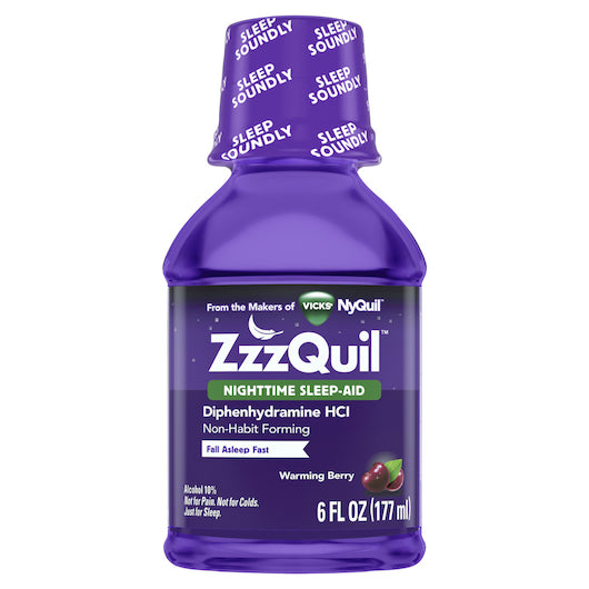 VICKS ZZZQUIL NIGHT TIME SLEEP AID LIQUID 4/3/6oz
