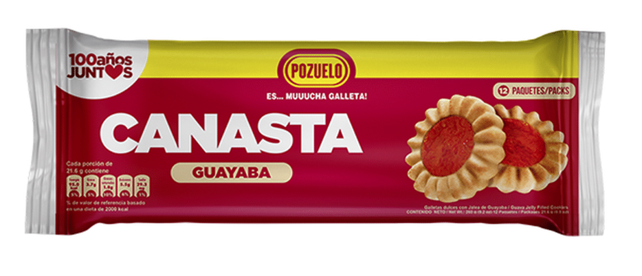 POZUELO CANASTA COOKIES GUAVA BAG 9.17 OZ x 30