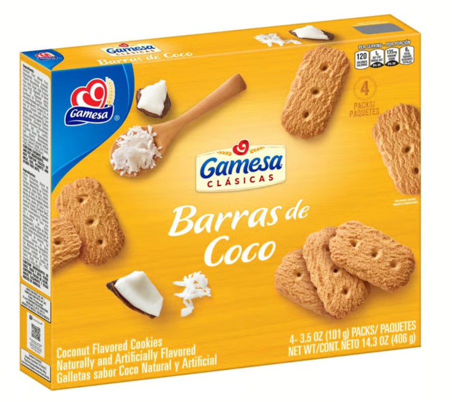 GAMESA BARRA DE COCO 12/ 14.3OZ