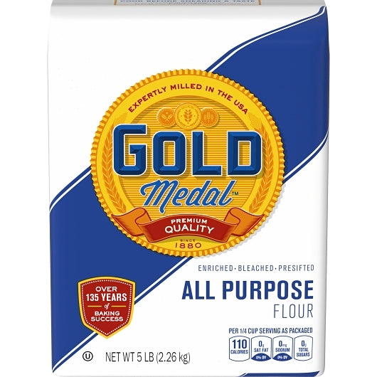 GOLD MEDAL FULLY ENRICHED, BLEACHED & PRE-SIFTED ALL PURPOSE FLOUR 8/5LBS