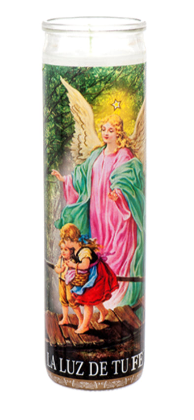 VELADORA  ANGEL DE LA GUARDIA ORO 12/1