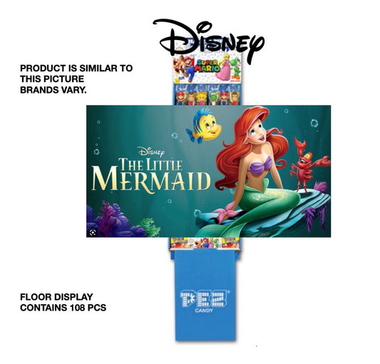 PEZ LITTLE MERMAID FLOOR DSP ASSORTMENT 1/108