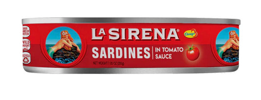 LA SIRENA SARDINES REGULAR TOMATO SAUCE OVAL 24 X 15OZ / 425GR.