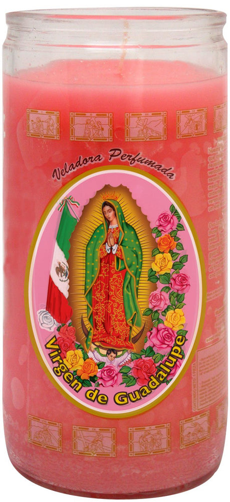VELADORA 14 DIAS PERFUMADA VIRGEN DE GUADALUPE 6/1