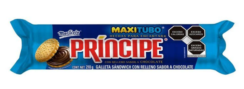 GALLETA MARINELA MEX PRINCIPE MAXI TUBO  24/ 152g