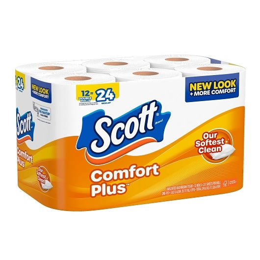 SCOTT SCOTT COMFORTPLUS BATH TISSUE DOUBLE ROLL, 1/12ea.