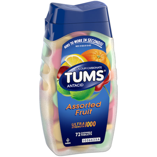 TUMS ULTRA STRENGTH ASSORTED FRUIT TABLETS 4/6/72ct