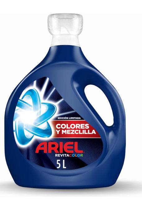 ARIEL DETERGENTE LIQUIDO REVITACOLOR Y MEZCLILLA 2/5LTS