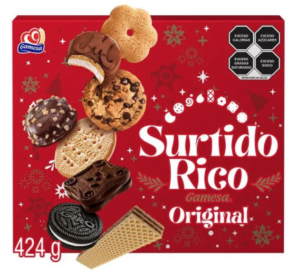 GALLETA SURTIDO RICO IMPORT MEXICO 13/424.8GR