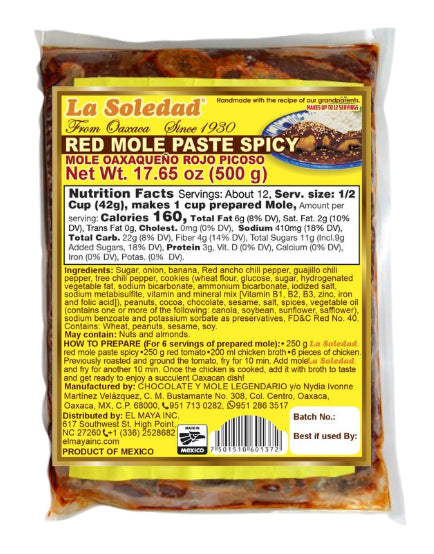 LA SOLEDAD MOLE PICOSITO 20/500gr