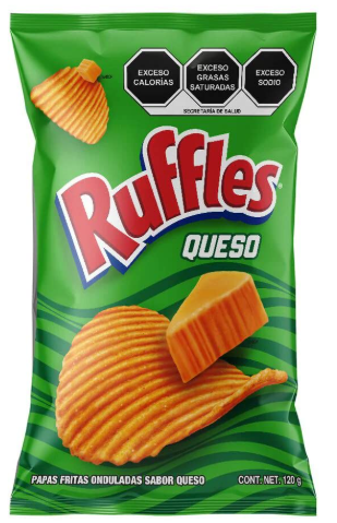 SABRITAS MEX RUFFLE QUESO 30/120G