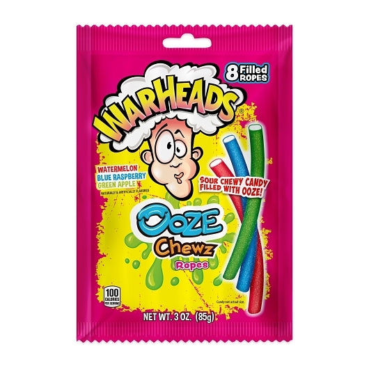 WARHEADS OOZE CHEWZ ROPES PEG BAG 12/ 3oz