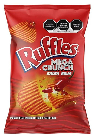 SABRITAS MEX RUFFLES MEGA CRUNCH SALSA ROJA 20/185G
