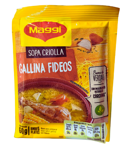 SOPA MAGGI GALLINA CON FIDEOS 12/12pc (60g)